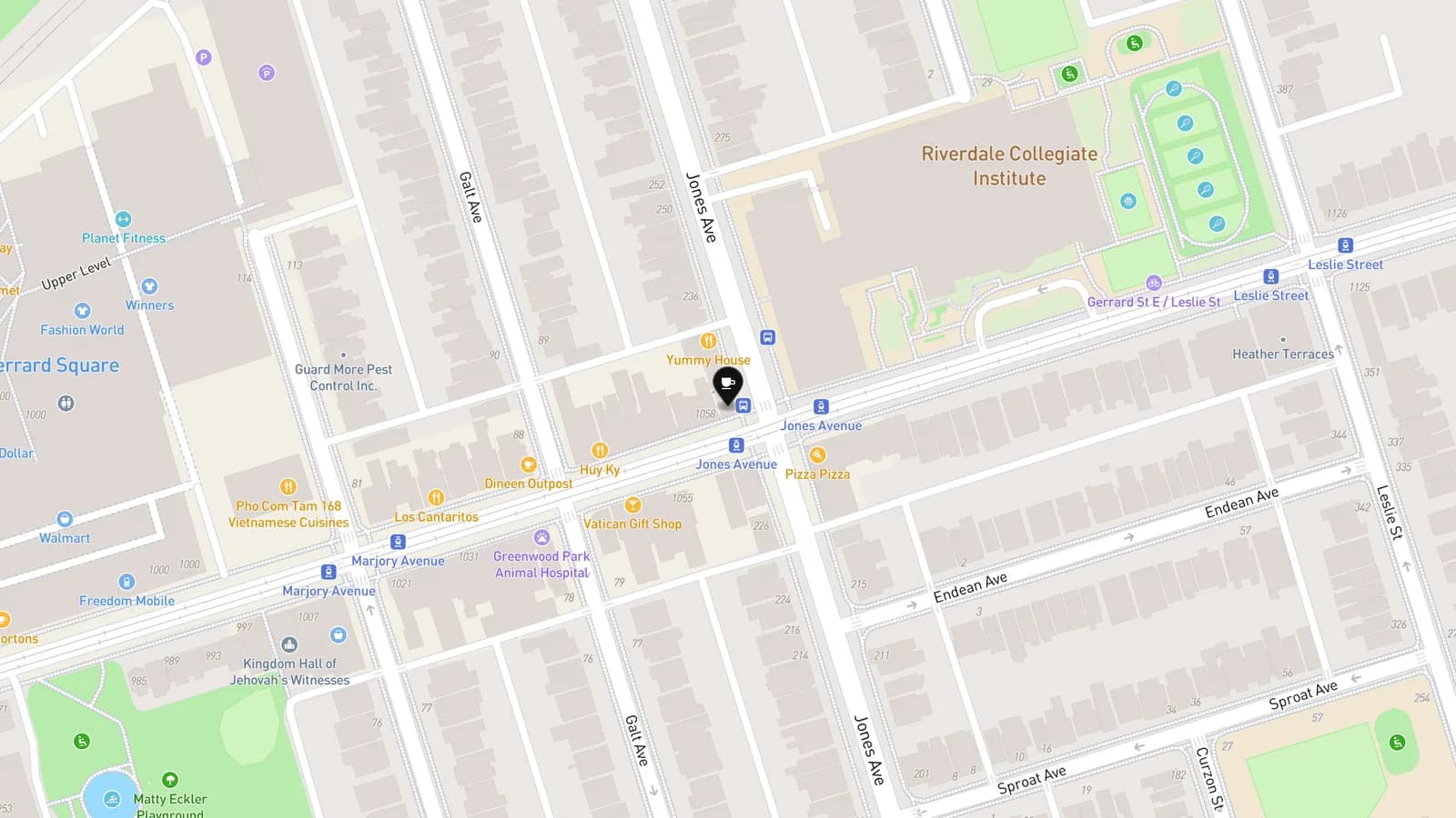 Map showing location of Sprouty