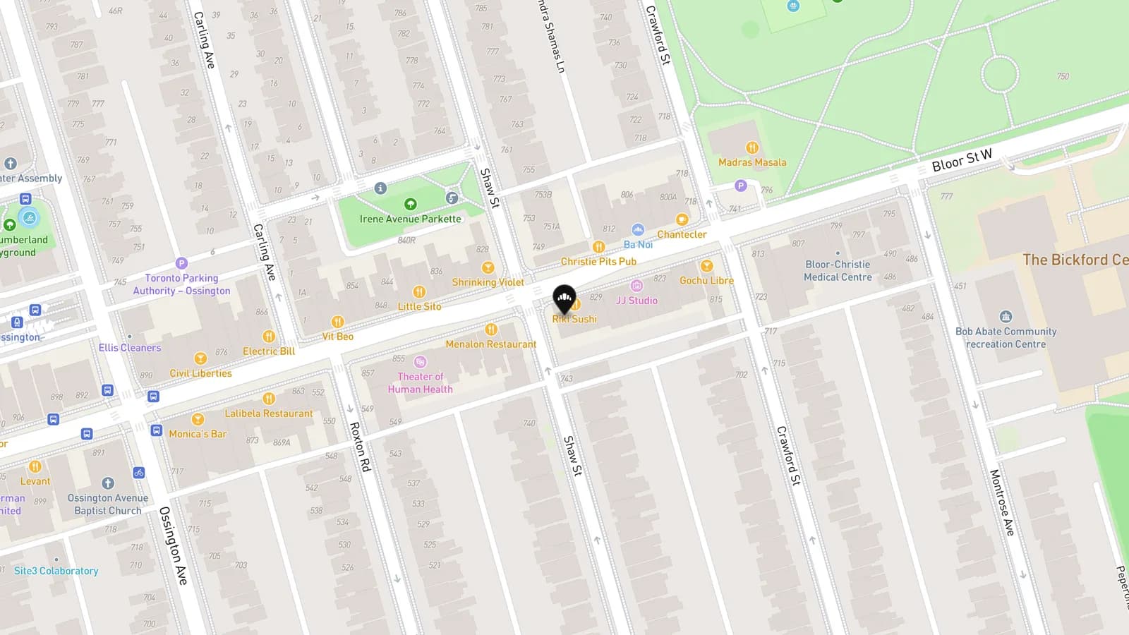 Map showing location of Gluten free by l’Artisan