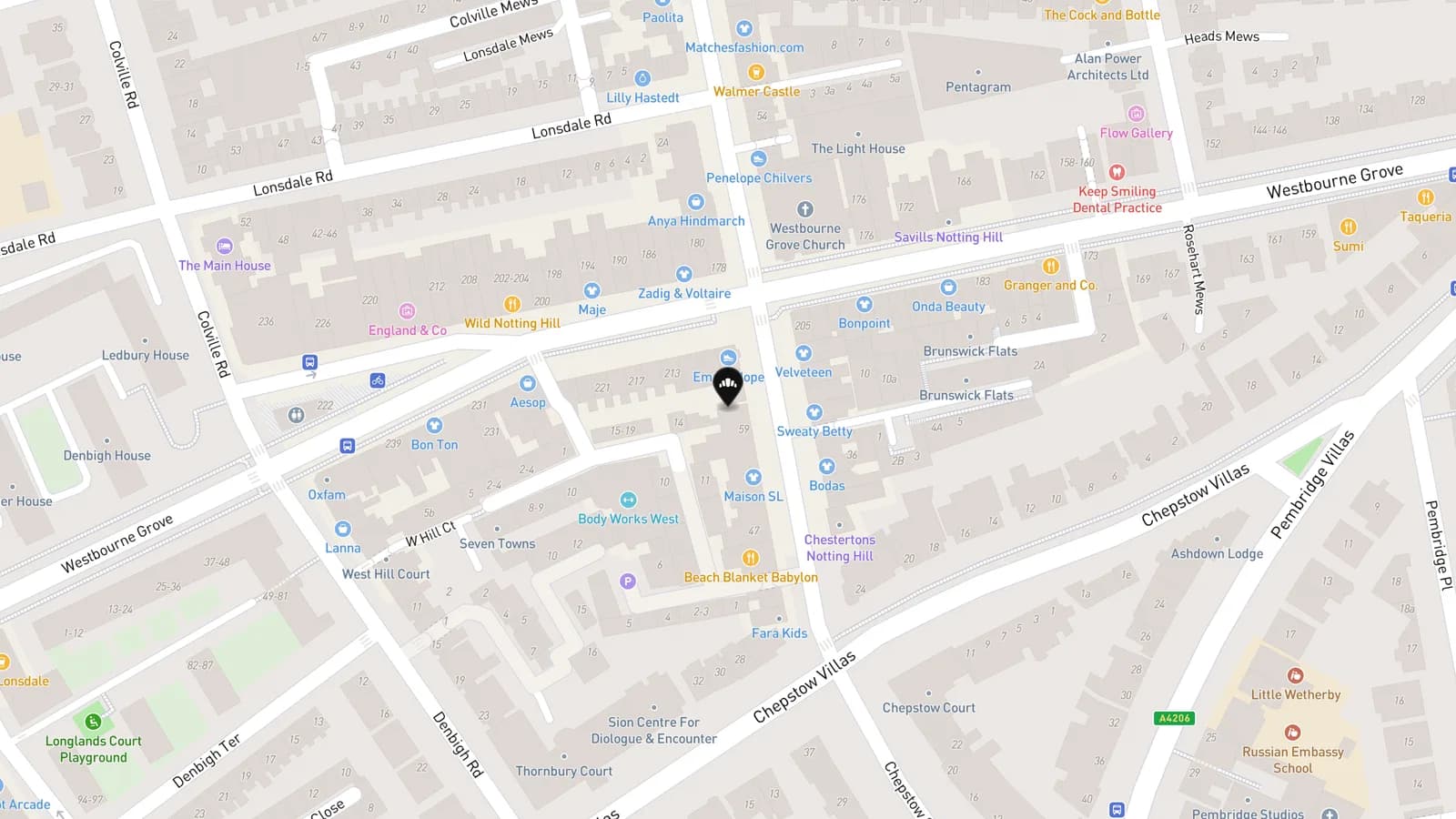 Map showing location of Libby's