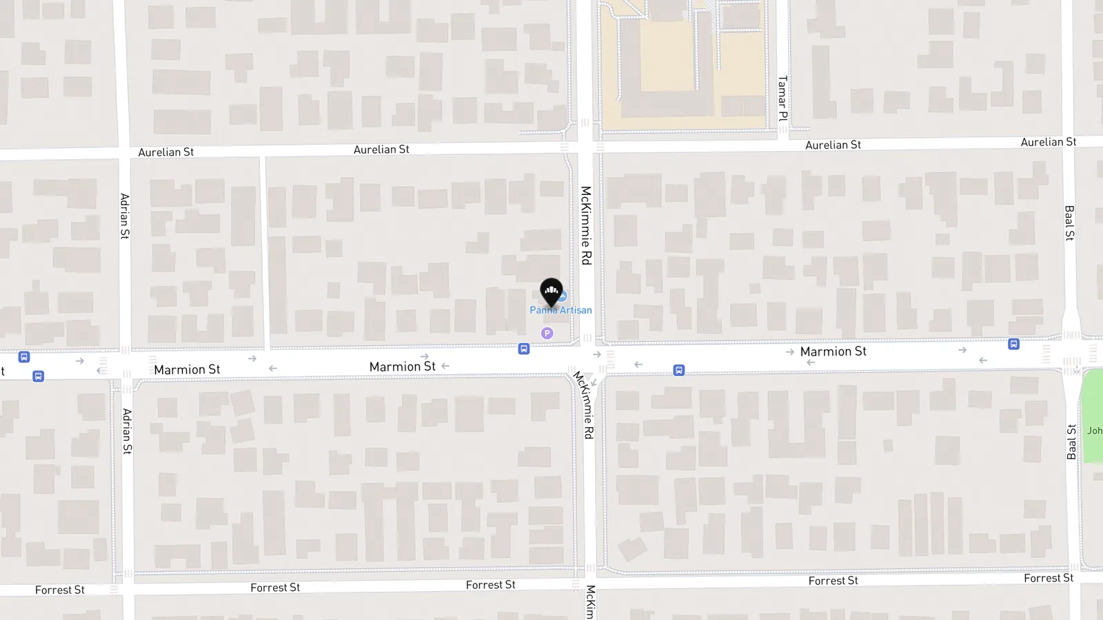 Map showing location of Panna Artisan Bakery & Patisserie