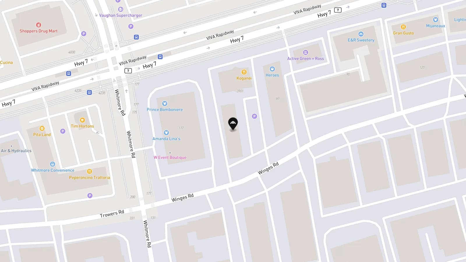 Map showing location of Schiroso Gluten Free Foods