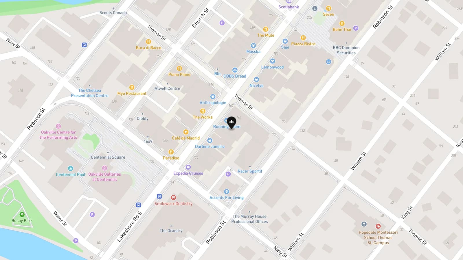 Map showing location of Sugar Suite